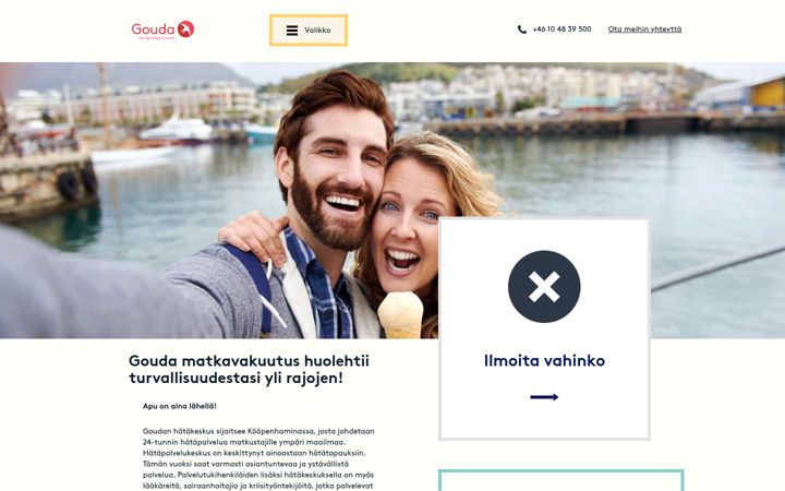 Screenshot of gouda.fi