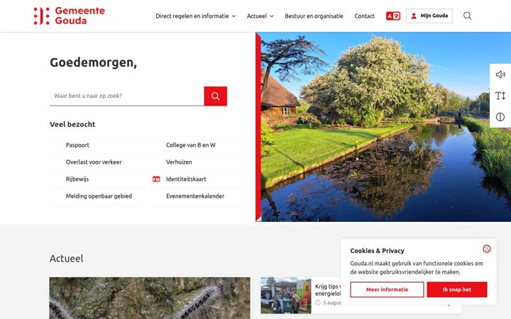 Screenshot of gouda.nl