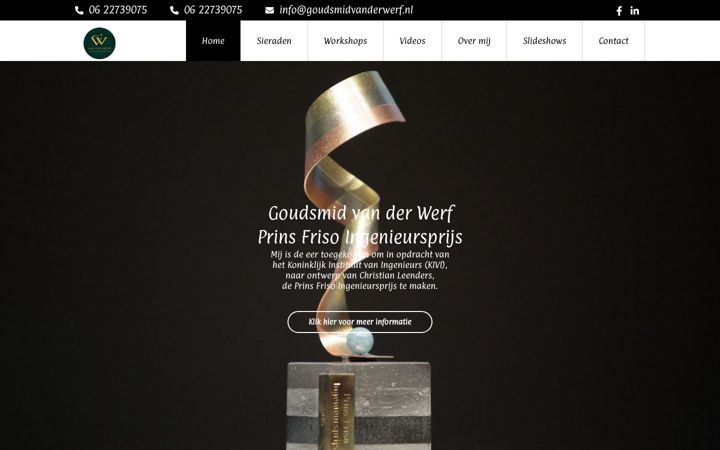 Screenshot of goudsmidvanderwerf.nl