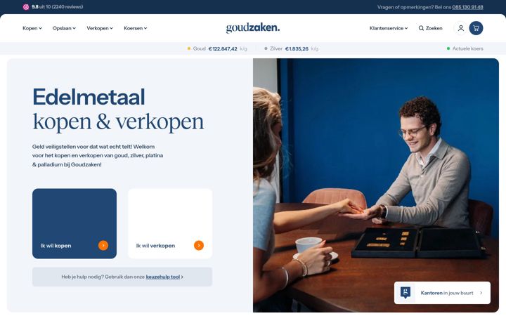 Screenshot of goudzaken.nl