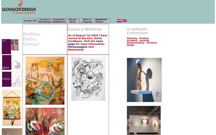 Screenshot of gougondesign.com