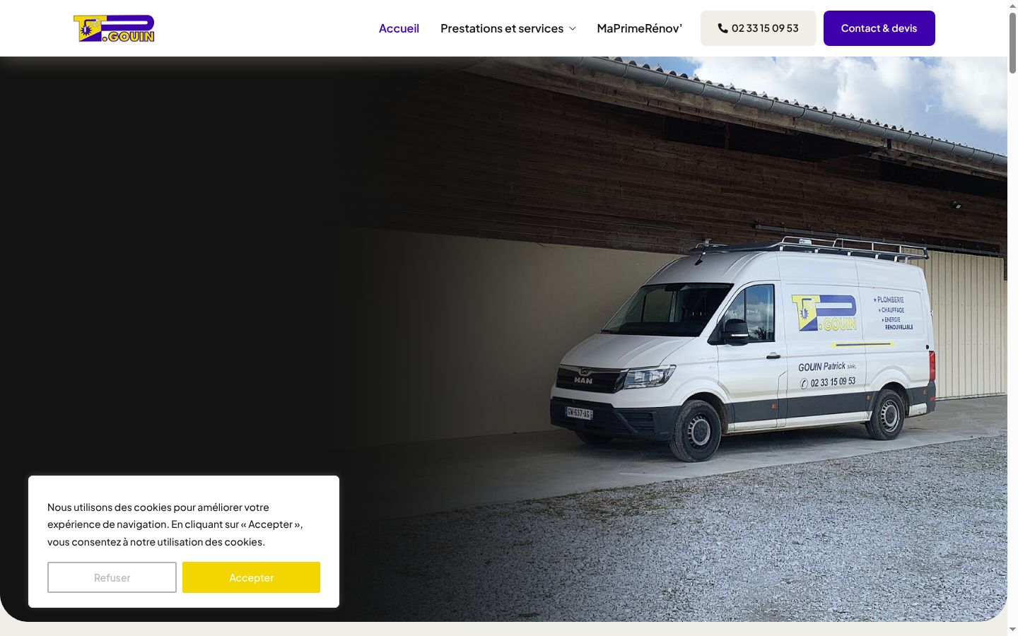 Képernyőkép a bármilyen interakció előtt megjelenő hozzájárulási bannerről