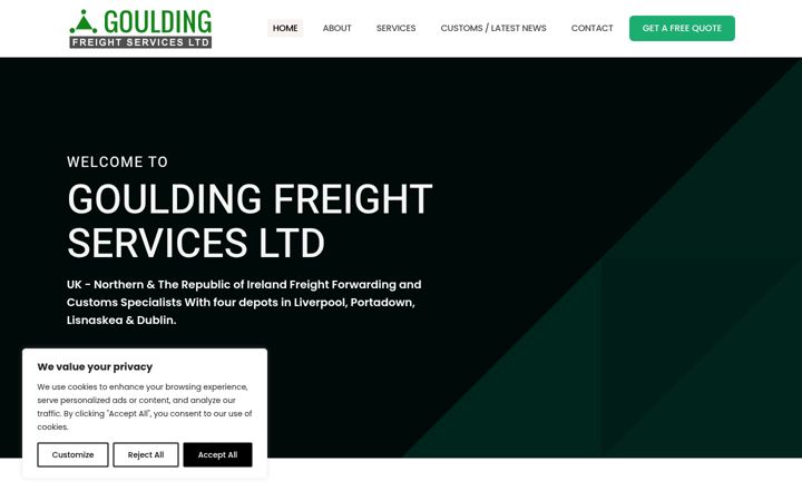 Screenshot of gouldingfreight.com