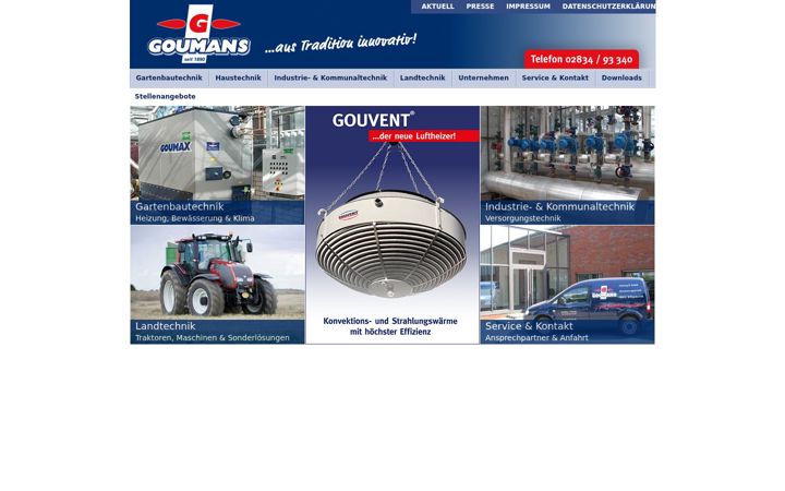 Screenshot of goumans.de