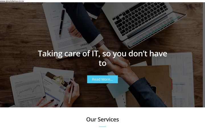 Screenshot of goundensa.co.za