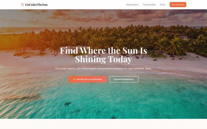 Screenshot of gounderthesun.com