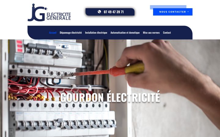 Screenshot of gourdonelectricite.com