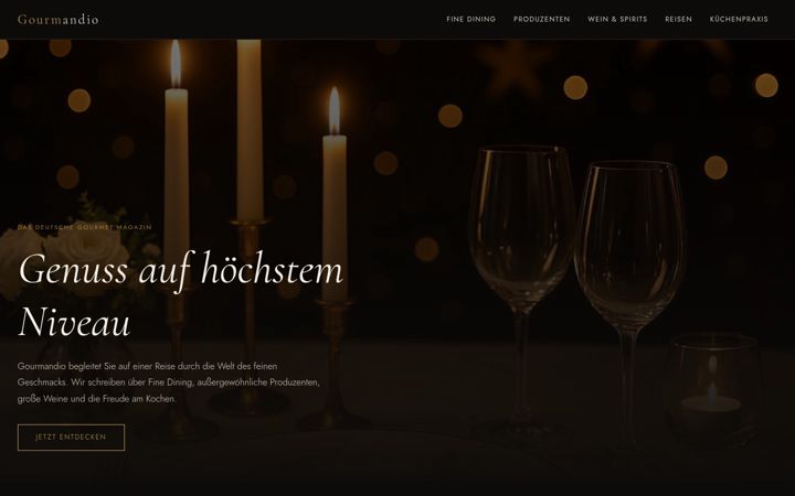 Screenshot of gourmandio.de