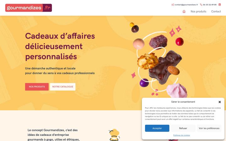 Screenshot of gourmandizes.fr