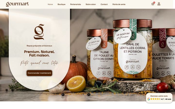 Screenshot of gourmart.be