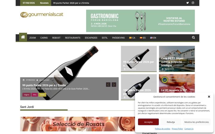 Screenshot of gourmenials.com