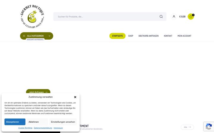 Screenshot of gourmet-boutique.at