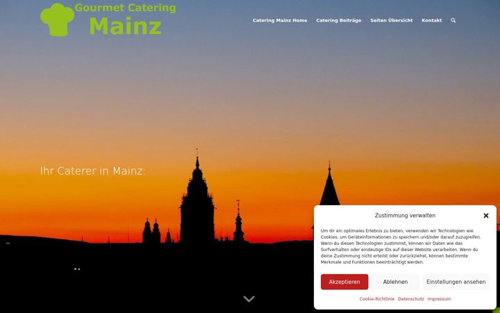 Screenshot of gourmet-catering-mainz.de