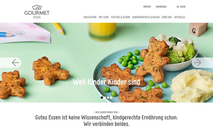 Snimka zaslona za gourmet-kids.at