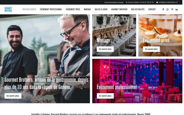 Екранна снимка на gourmetbrothers.ch