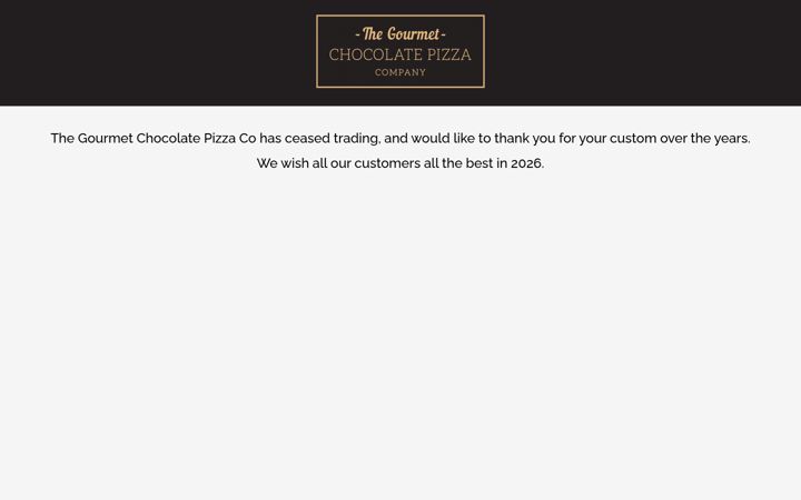 Screenshot of gourmetchocolatepizza.co.uk