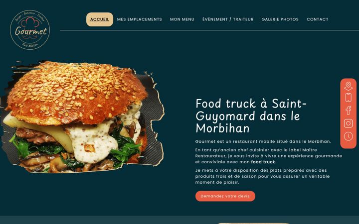 Screenshot of gourmetfoodtruck.fr