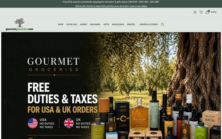 Screenshot of gourmetgroceries.com