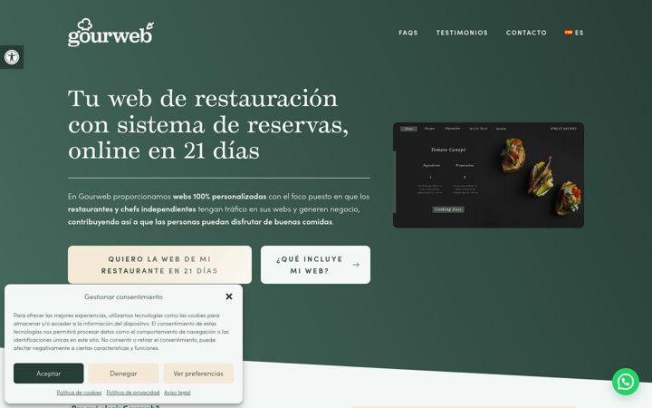 Screenshot of gourweb.com