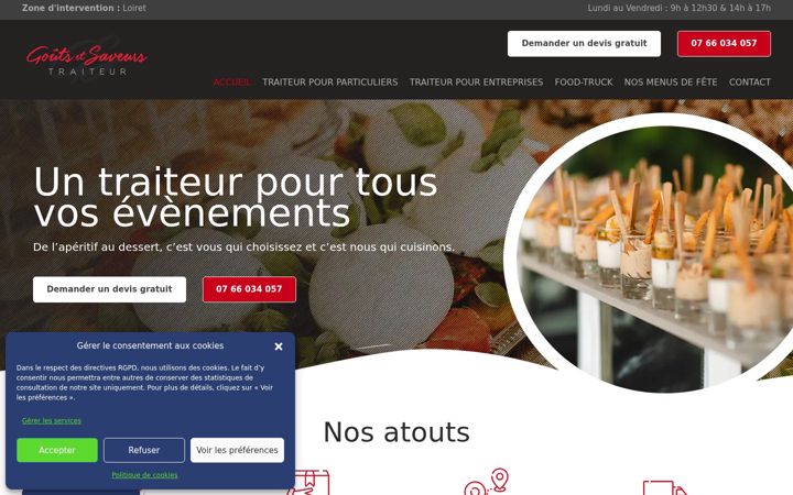 Screenshot of goutsetsaveurs.fr
