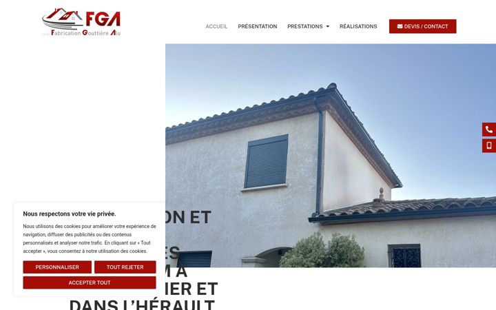 Screenshot of gouttiere-etancheite-herault.fr