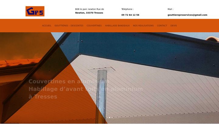 Screenshot of gouttiere-pro-services.fr