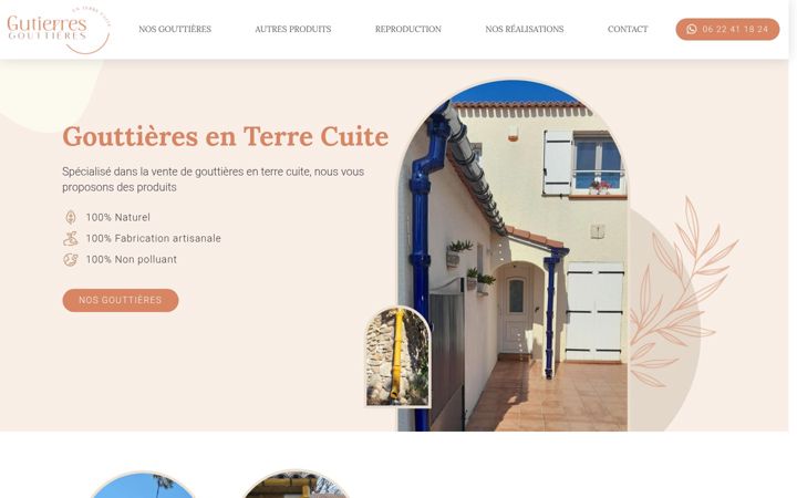 Screenshot of gouttiere-terre-cuite.fr