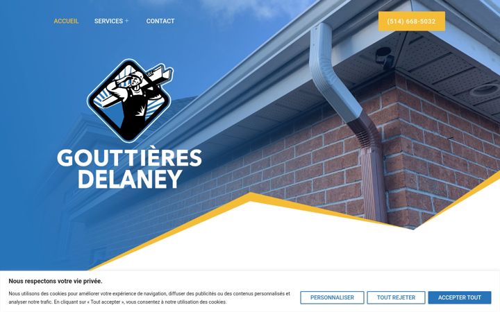 Screenshot of gouttieresdelaney.com