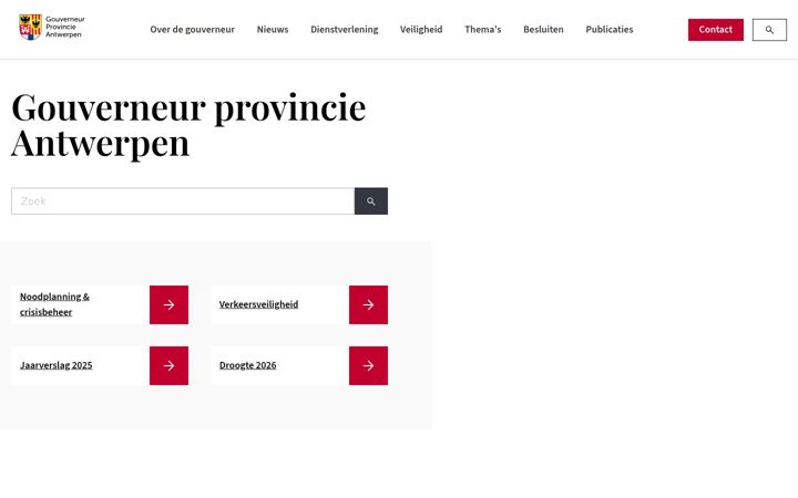 Screenshot of gouverneurantwerpen.be