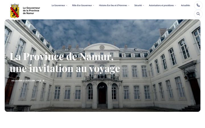 Screenshot of gouverneurnamur.be