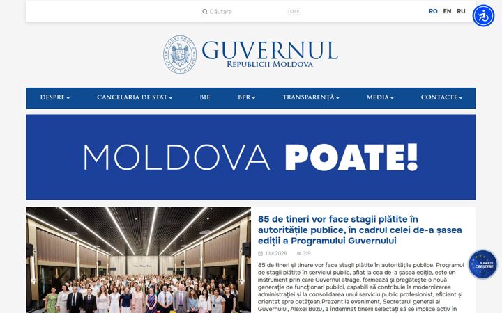 Screenshot of gov.md