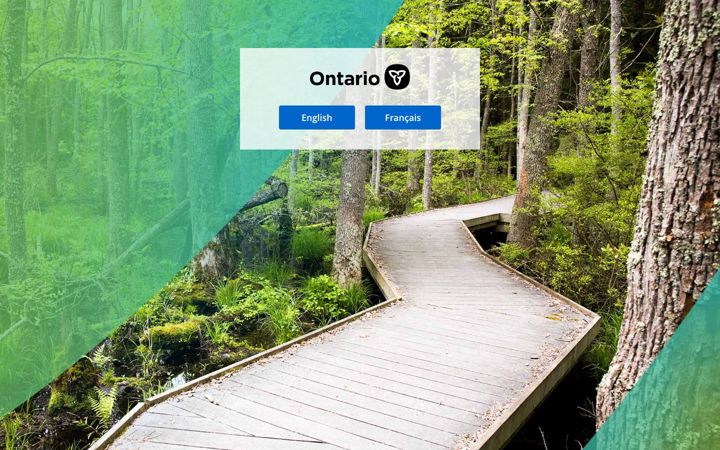 Screenshot of gov.on.ca