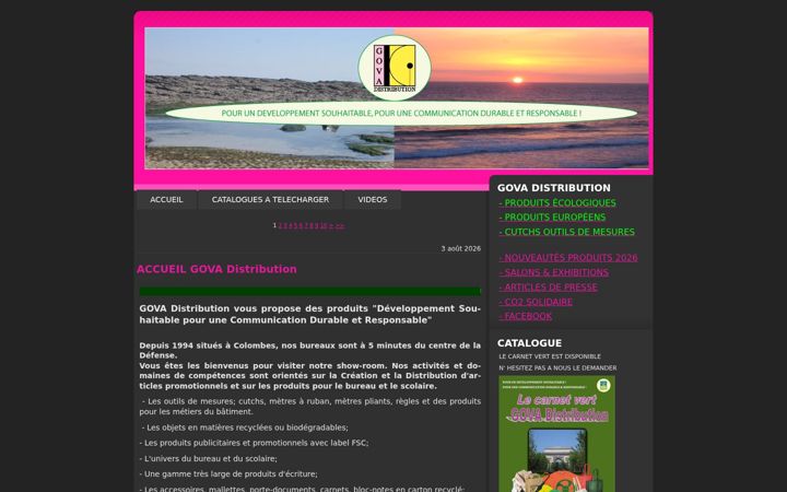 Screenshot of govadistribution.com