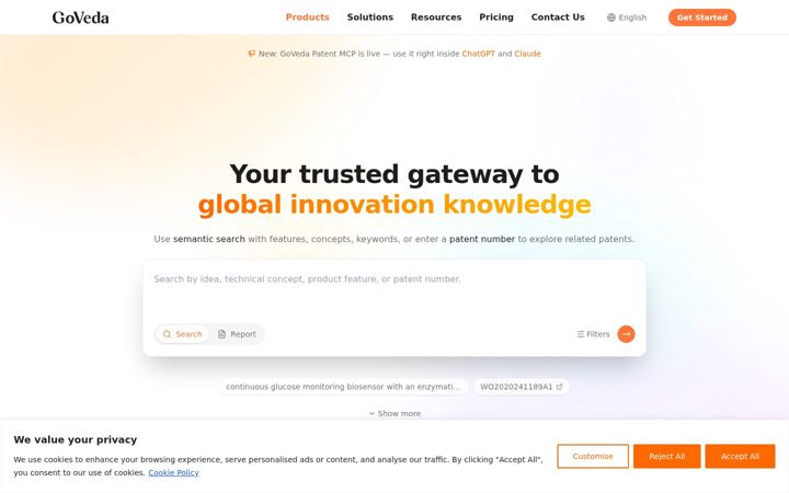Screenshot of goveda.com