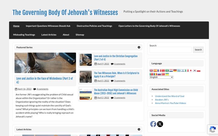 Screenshot of governingbody.net