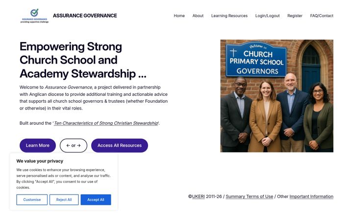 Screenshot of governor.org.uk