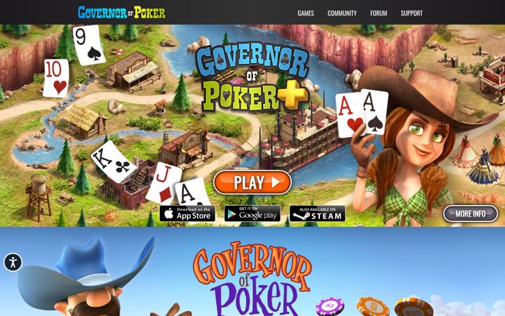 Screenshot of governorofpoker.com