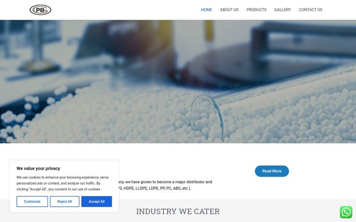 Screenshot of govindplasticbhandar.com