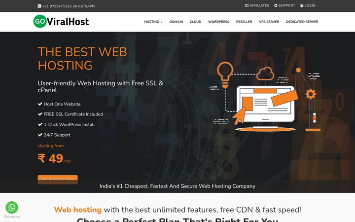 Screenshot of goviralhost.com
