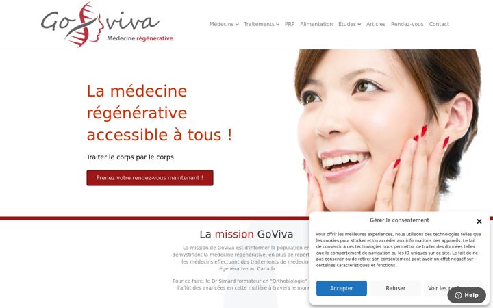 Screenshot of goviva.ca