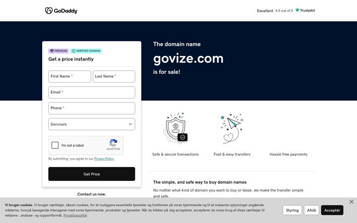Screenshot of govize.com