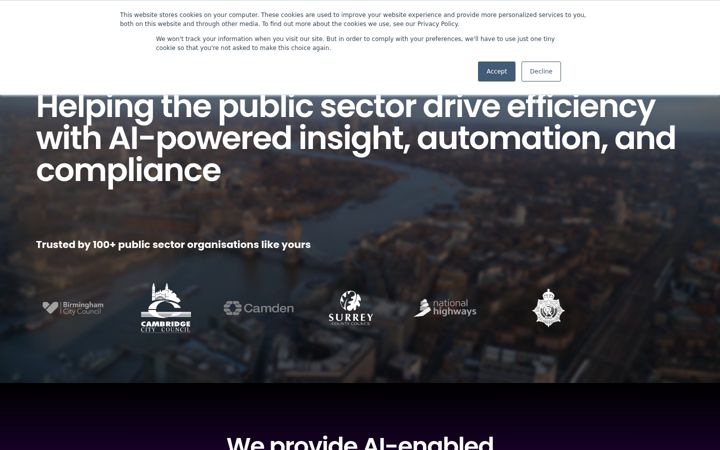 Snímek obrazovky govmetric.com