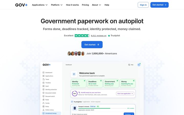 Screenshot of govplus.com