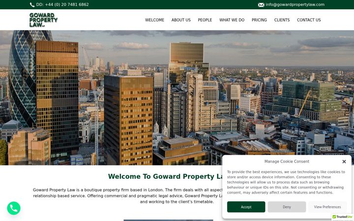Screenshot of gowardpropertylaw.com