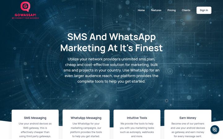 Screenshot of gowassap.com