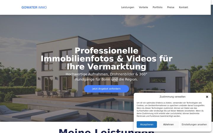 Screenshot of gowater-immo.de