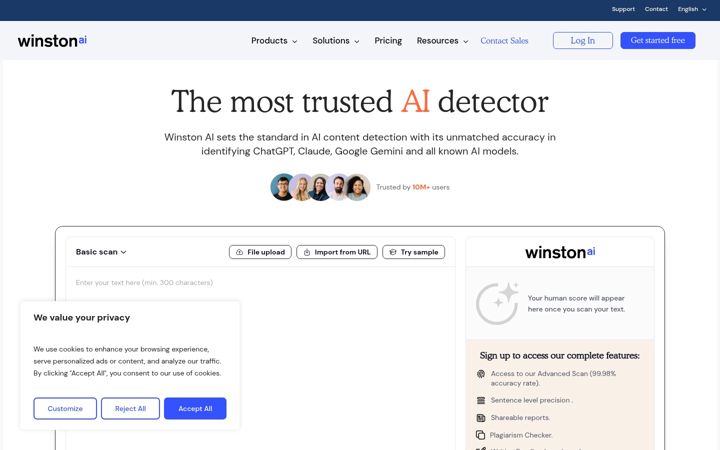 Screenshot of gowinston.ai