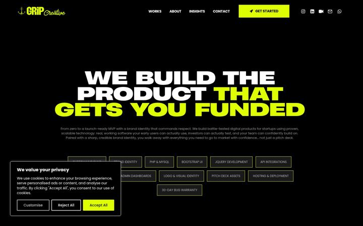 Screenshot of gowithgrip.com