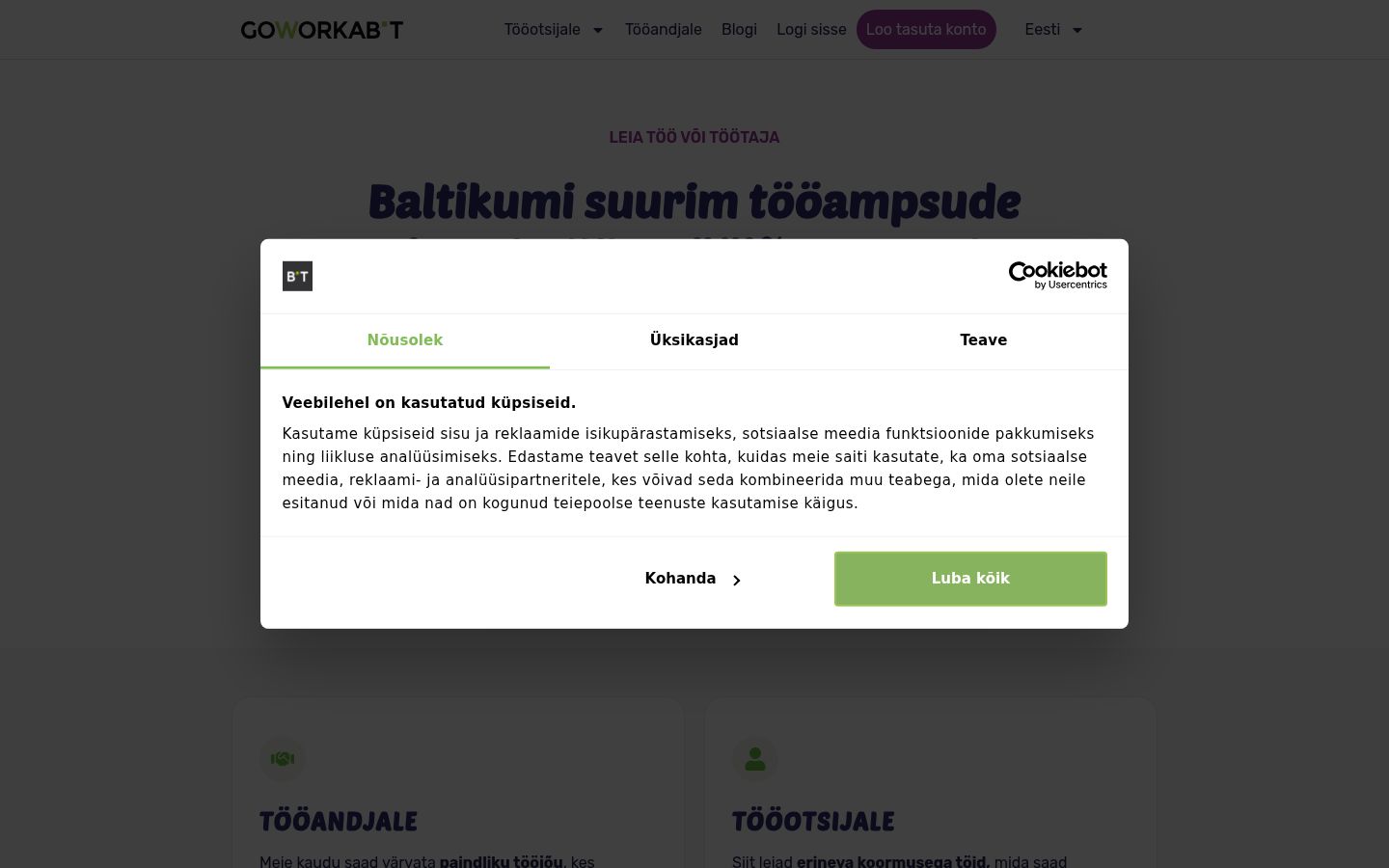 Zrzut ekranu banera zgody wyświetlanego przed jakąkolwiek interakcją