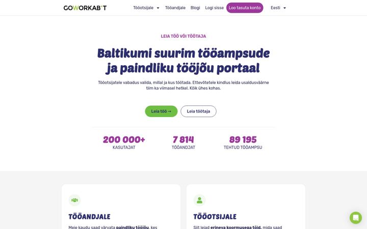 Screenshot of goworkabit.ee